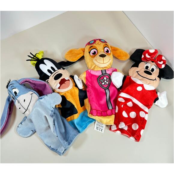 Lot of 4 Hand Puppets Melissa & Doug Skye Paw Patrol Minnie Mouse Eeyore Goofy - Picture 7 of 7